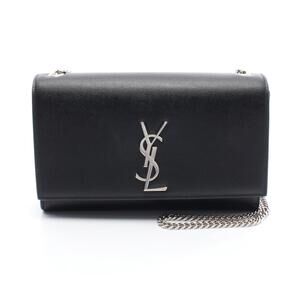 Saint Laurent Paris Kate Shoulder Bag Leather Black